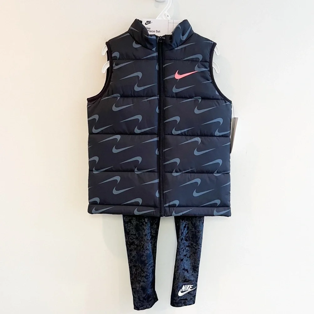 NWT Nike Girls New Impressions Vest and Leggings Size 5-6 Medium Winter - Picture 2 of 13
